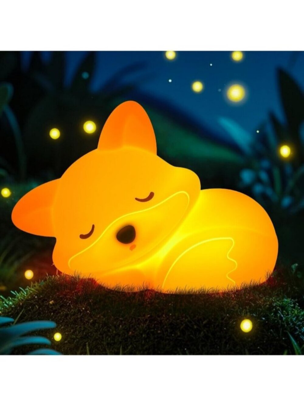 Fox Night Light Cute Fox Silicone Night Light Gifts Animal Light Touch Control